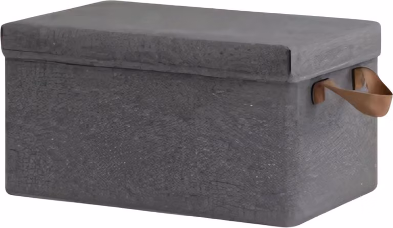 Set di 5 scatole portaoggetti - 20 L - Scatole pieghevoli in tessuto con coperchio e maniglia - Per vestiti, biancheria da letto e giocattoli