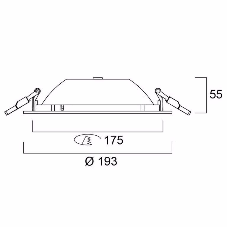 Sylvania Luci LED da incasso Start, IP54, 830, Ø 17,5 cm, DALI dimmerabile, Bianco / Opale, Alluminio, Downlight