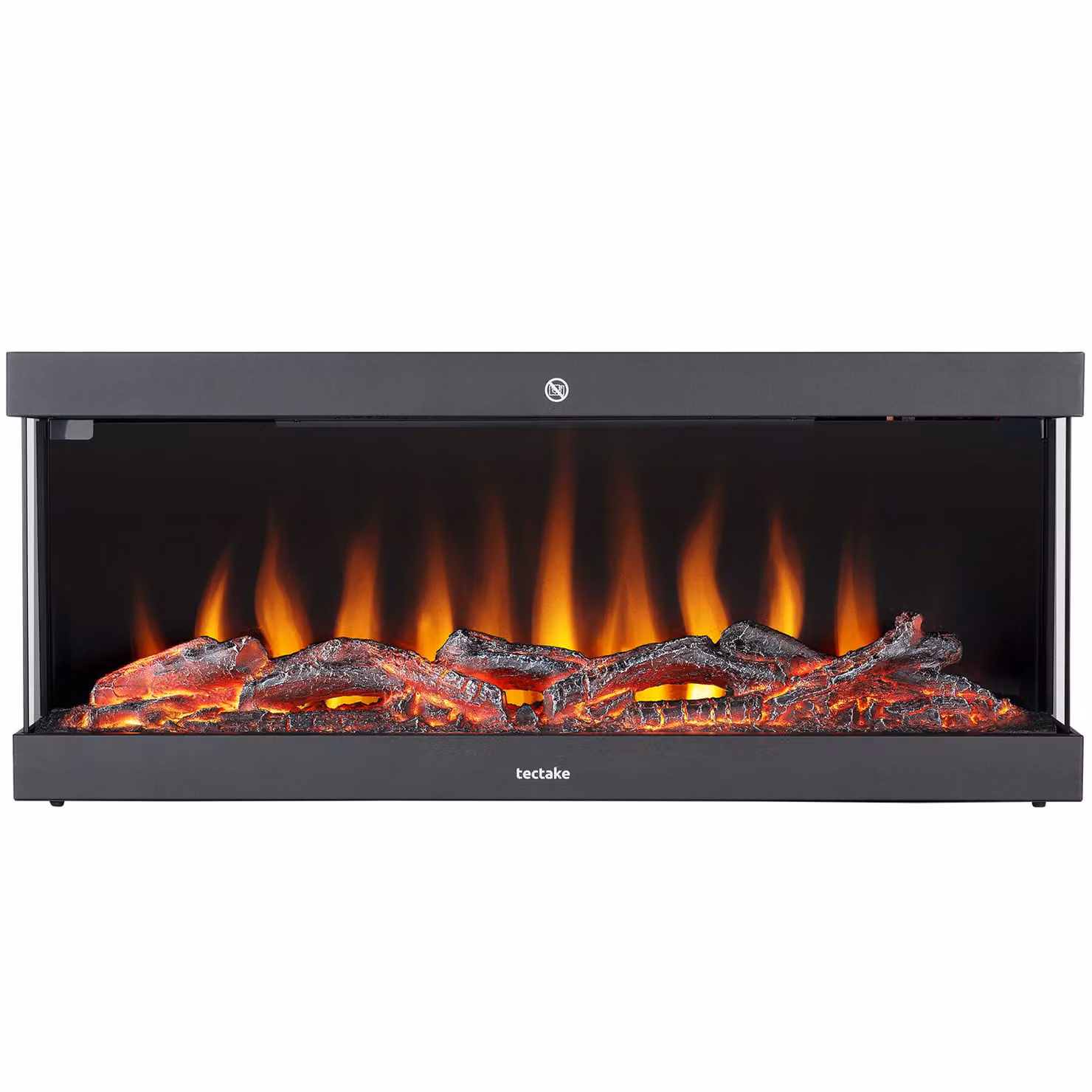 Caminetto elettrico da parete Luciano tectake con effetto fiamma, controllo tramite app e 2 livelli di calore, nero – 4