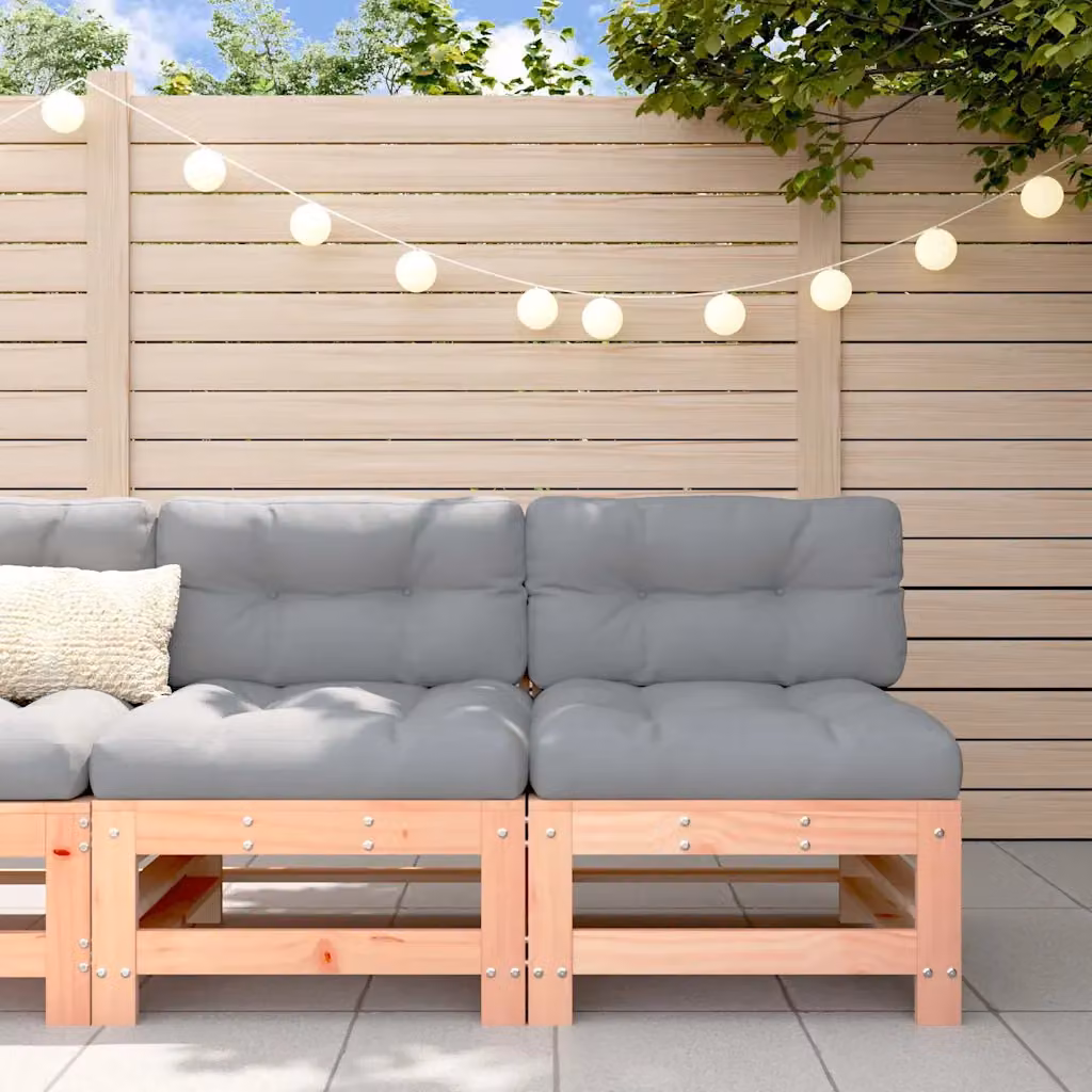 Set di 2 divani centrali da giardino vidaXL in legno massello di Douglas moderno