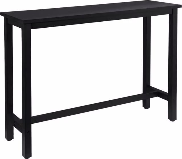 Tavolo Bar Moderno REDOM Nero in MDF e Metallo L: 140 cm, P: 100 cm, H: 40 cm