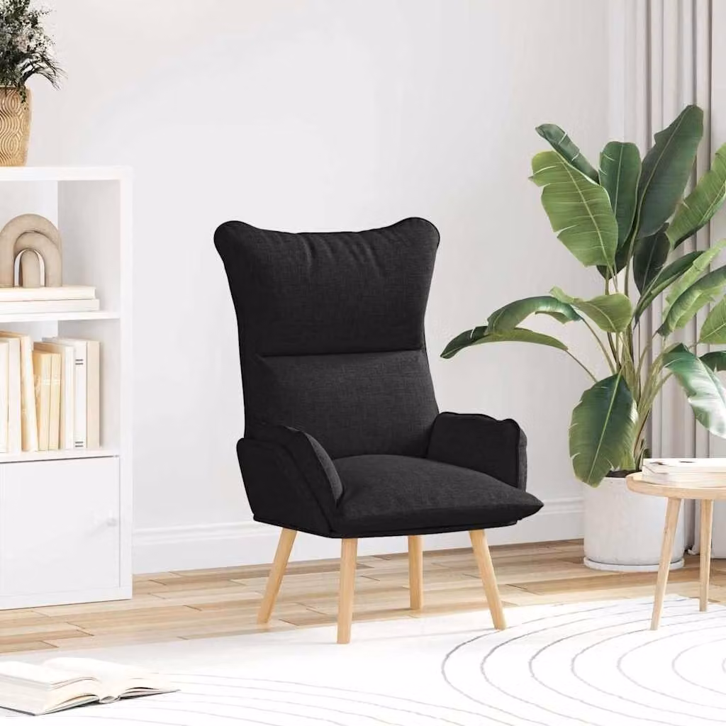 Poltrona relax moderna, colore nero