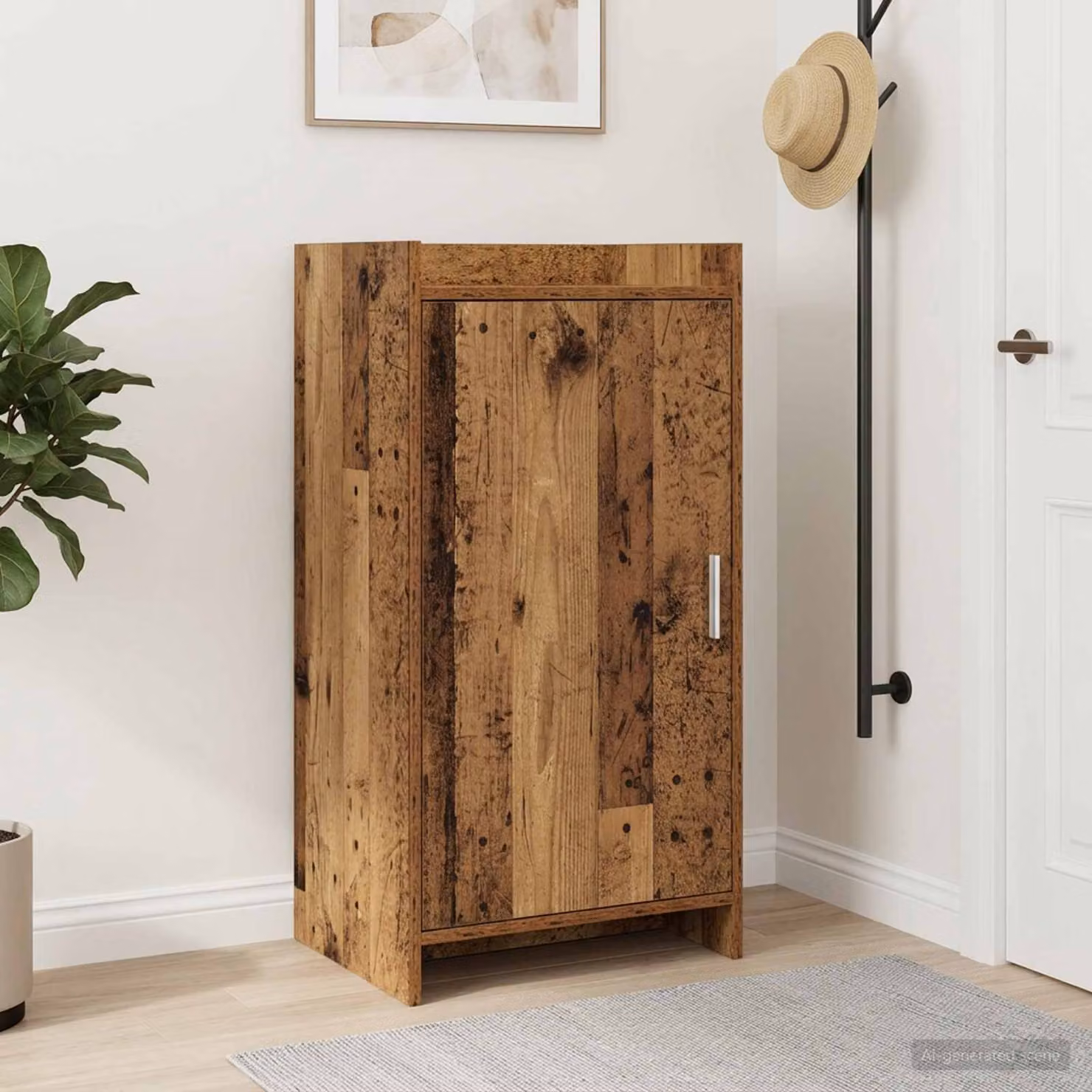 Mobile porta scarpe vidaXL in legno marrone con ante a battente L/P/H: 48 x 36 x 92 cm
