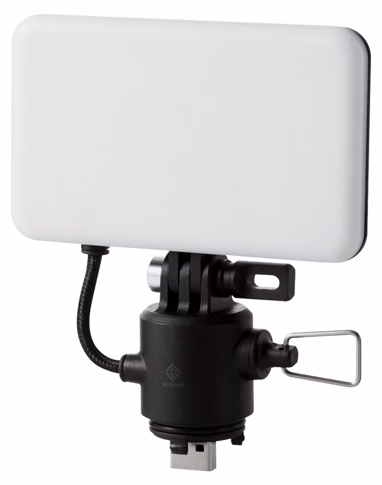 Lampada da campeggio a LED con mini-treppiede, dimmerabile, grado di protezione IP44, 30-1000 lumen, colore nero