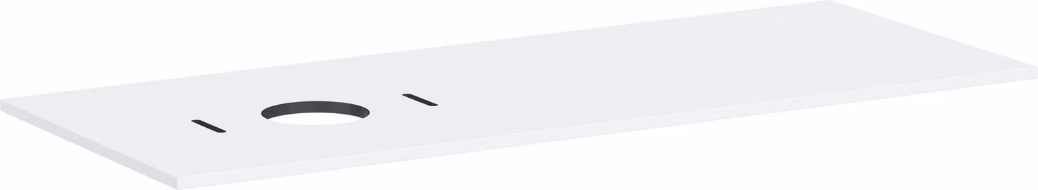 hansgrohe Xilesa E Console avec découpe à gauche pour lavabo à poser, sans trou pour robinetterie, 1375x550x16mm, 54278700, 54278700
