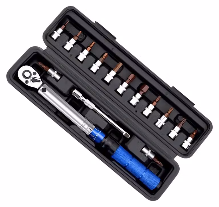 Omgoods - Set di 16 chiavi a bussola "Moments" per biciclette e automobili, con regolazione della coppia