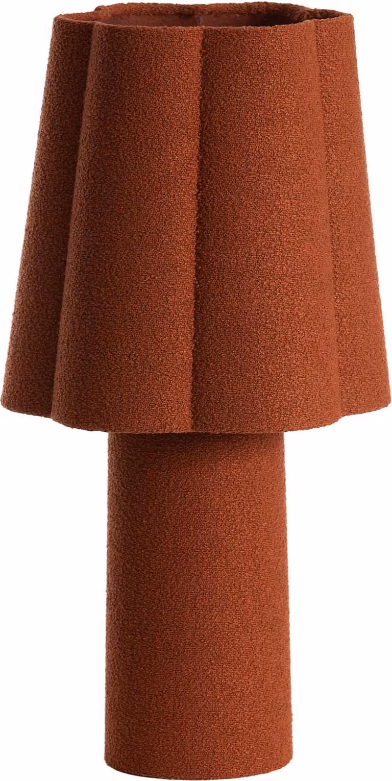 Lampada da tavolo - arancione - Musaby - tessile - lampada d'atmosfera - E27 - 1892894 - Light & Living