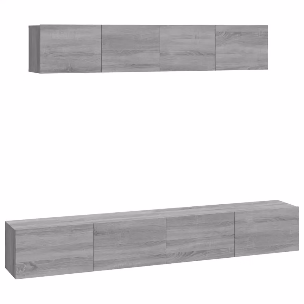 Set di mobili porta TV da parete vidaXL in legno grigio per soggiorno – 2
