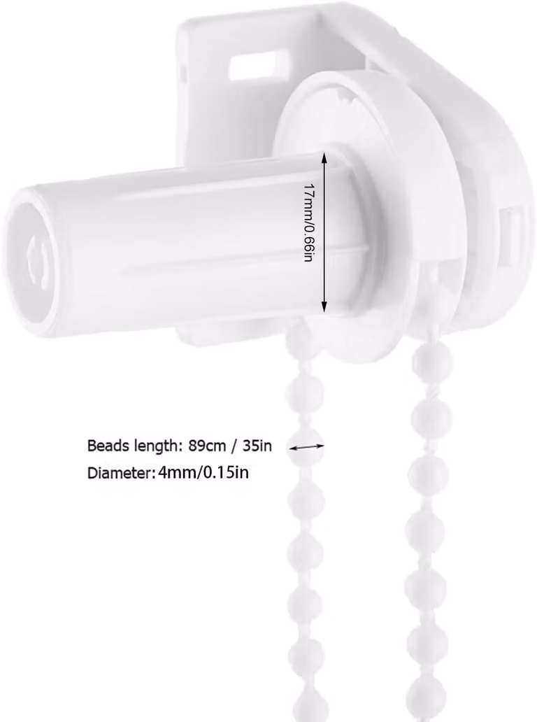 Kit di montaggio e riparazione per tende a rullo da 17 mm, include supporto e catena, facile da installare, adatto per tende a rullo