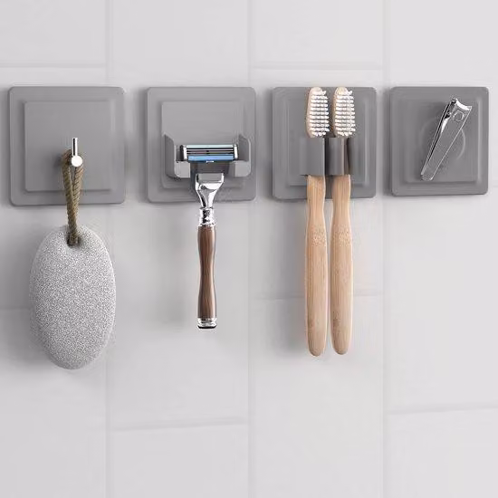 LOBUX® - Set di supporti da bagno 4 in 1 autoadesivi
