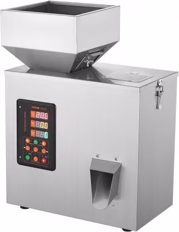 VEVOR Macchina riempitrice, 1-200 g, Macchina riempitrice automatica per pesatura di particelle, Riempimento dispenser per semi di tè, cereali, polvere, farina, fagioli, scaglie