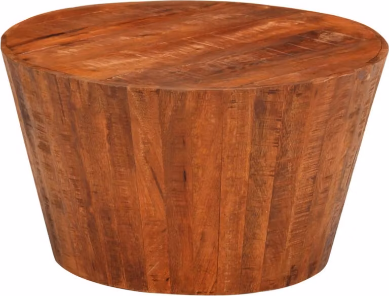 Tavolino The Living Store Ø 52x30 cm in legno massiccio di mango