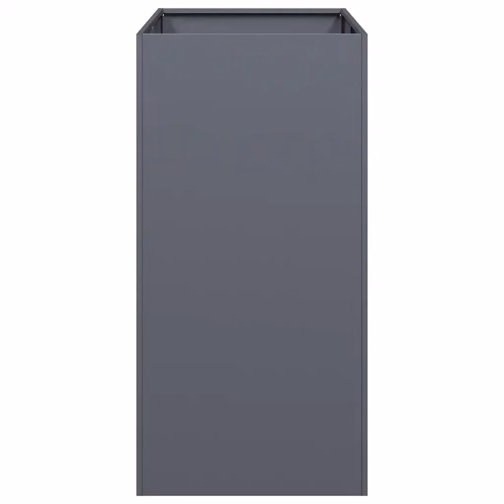 Fioriera rettangolare moderna in acciaio antracite HELLOSHOP26 per esterni L: 80 cm, P: 40 cm, H: 80 cm – 2