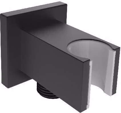kielle Accessori - Gomito a parete con supporto, nero opaco 20901014