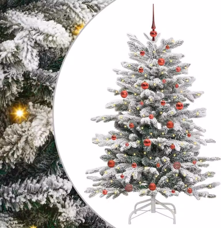 Albero di Natale Artificiale con Rami Pieghevoli Bianco 150 cm