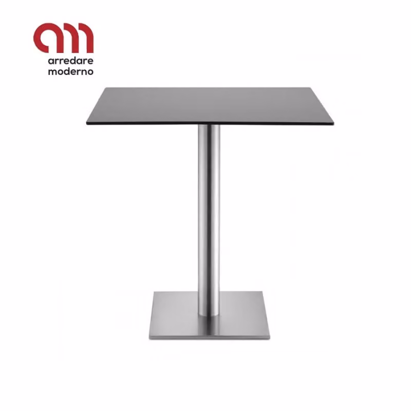 Tavolino Bar Tiffany Scab H.109 colonna tonda e piano stratificato compact