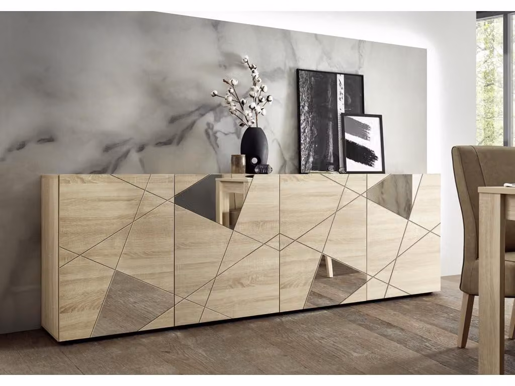 Credenza a 4 ante - Colore rovere - CANTIANO