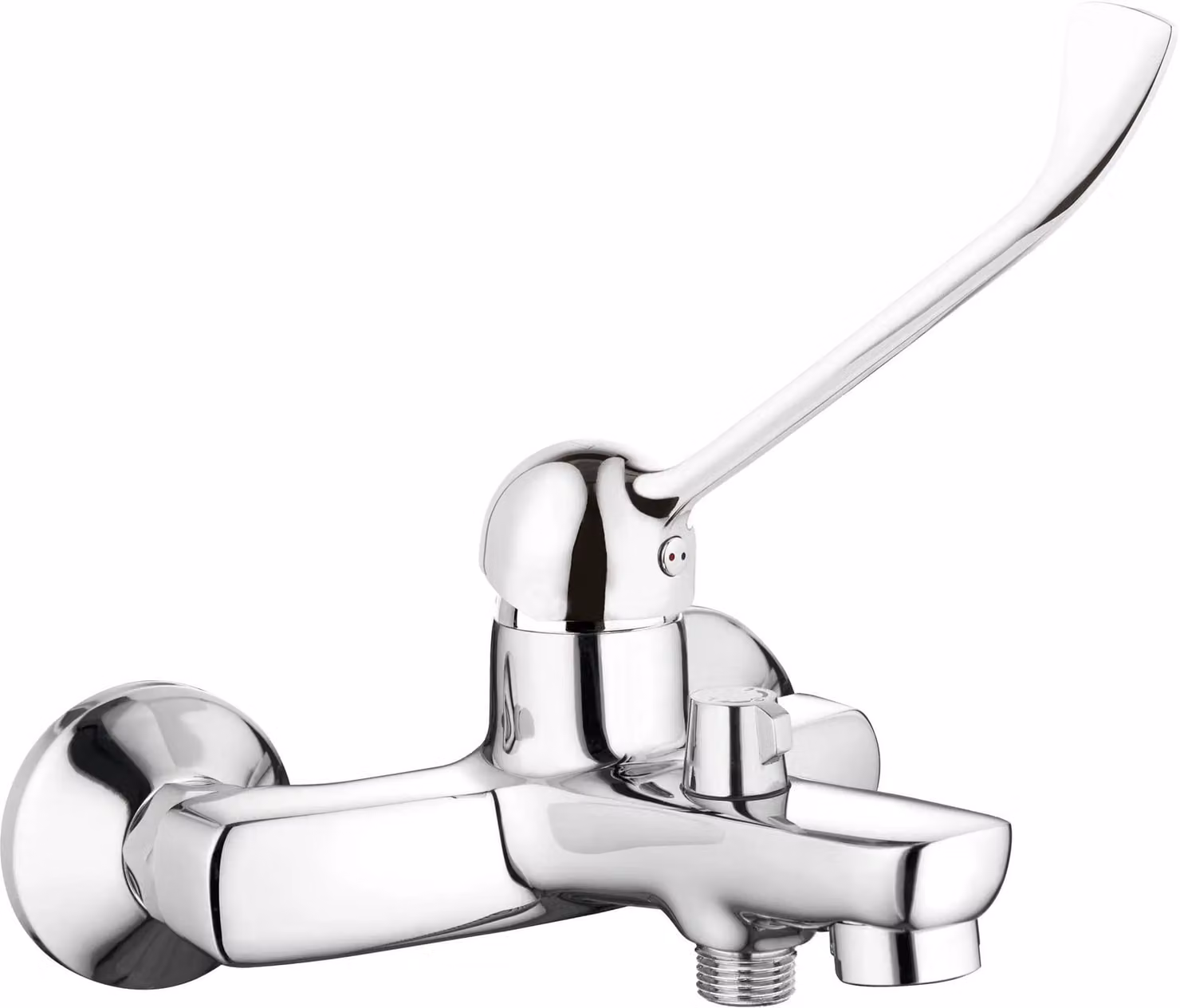 Wall-mounted bath faucet with Clinic lever