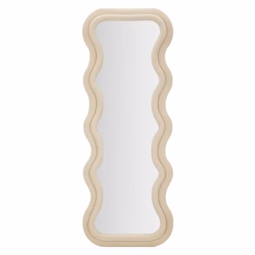Specchiere SPECCHIO DA MURO EMILY VELLUTO CREMA CM 60X6X160 Mauro Ferretti