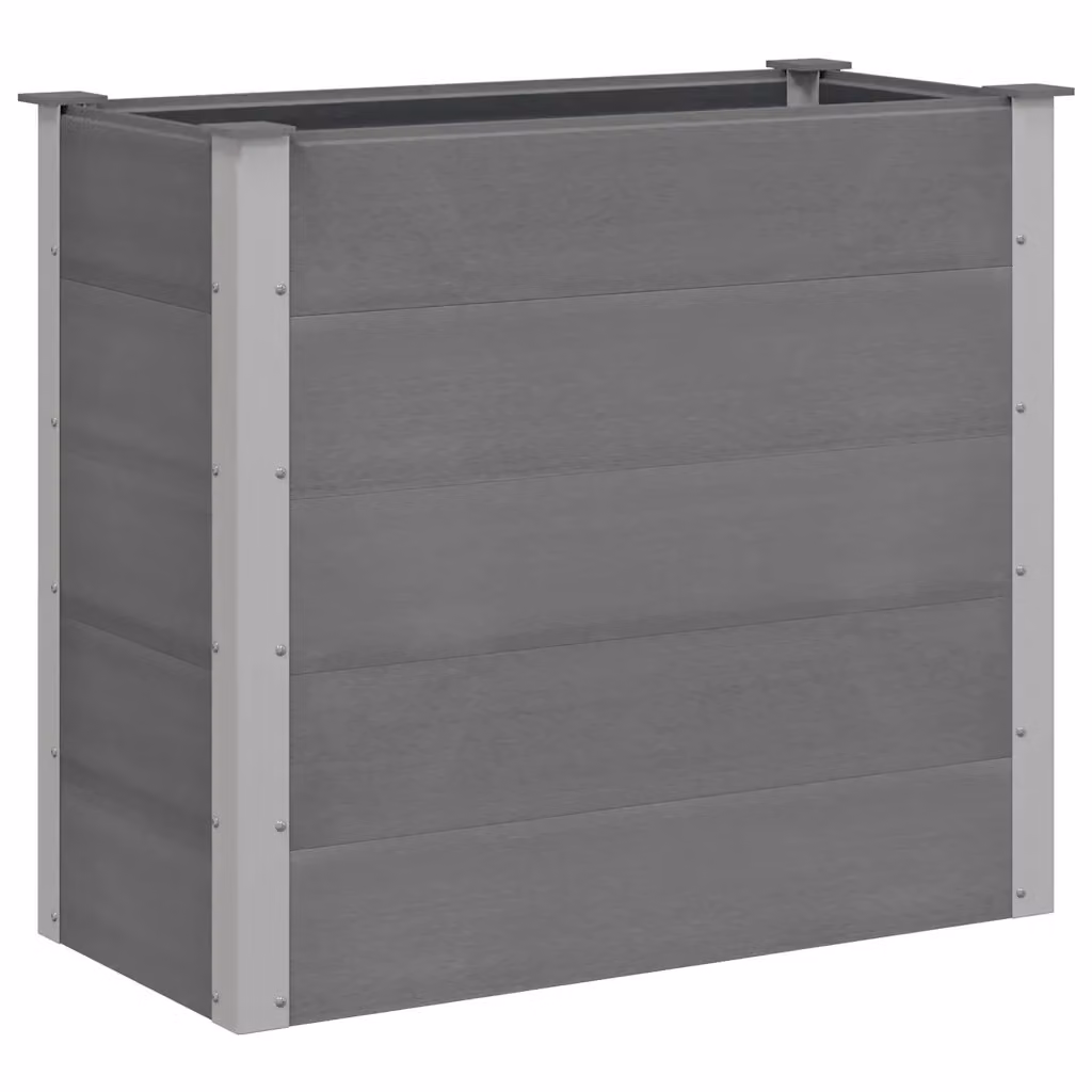 Letto Rialzato da Giardino VIDAXL in WPC Grigio L: 100 cm, P: 50 cm, H: 91 cm – 2