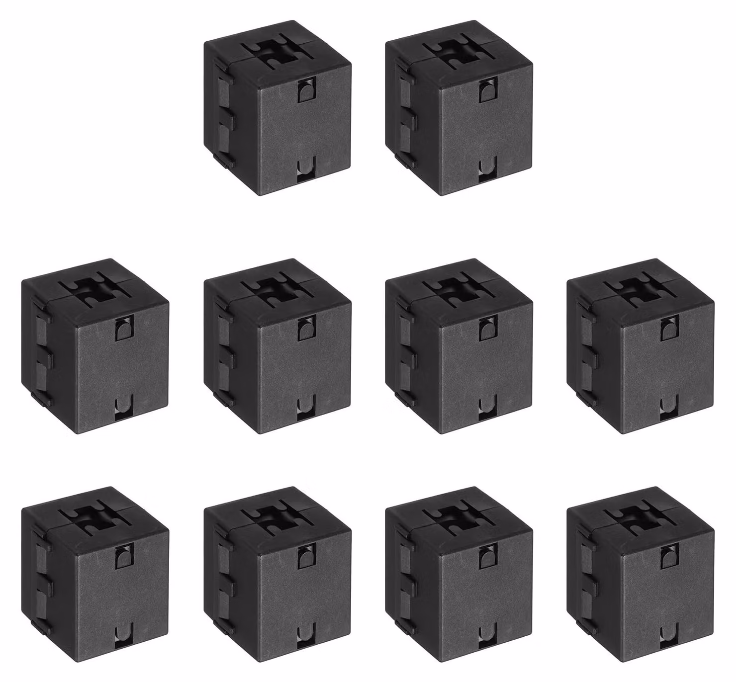 10 nuclei ferromagnetici a anello, clip-on, 13 mm, filtro EMI, colore nero
