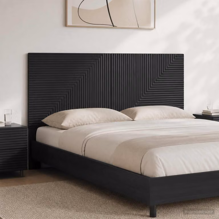 Testiera da muro vidaXL HAARLEM con ripiano integrato e pannello imbottito, Nero, L: 120 cm, H: 50 cm, P: 10,44 cm