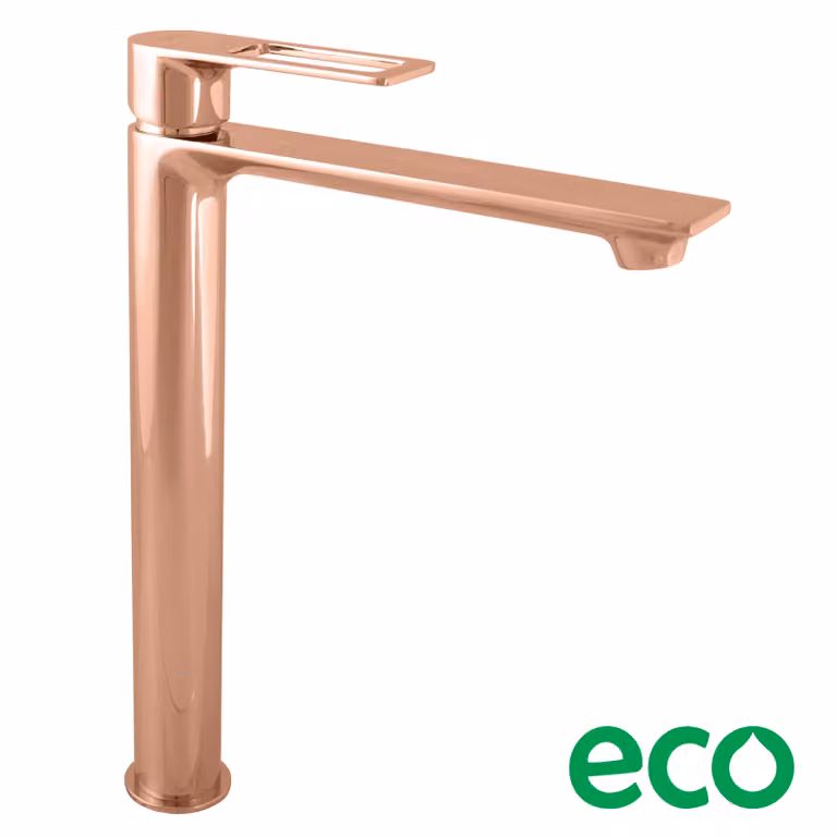Slezák-RAV Miscelatore per lavabo, alto NIL - rosa dorato - lucido, Colore: ROSA DORATO - lucido , Finitura superficiale: PVD, Dimensione: 1/2''