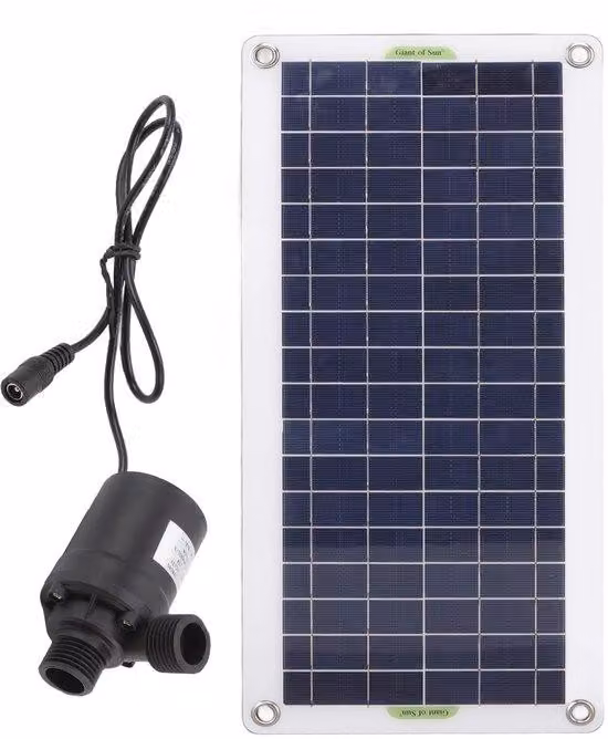 Pompa solare autonoma da 12V, 30W - Fontana - Sistema di gioco d'acqua da assemblare - Pompa rotante - Simulazione di acqua fai-da-te