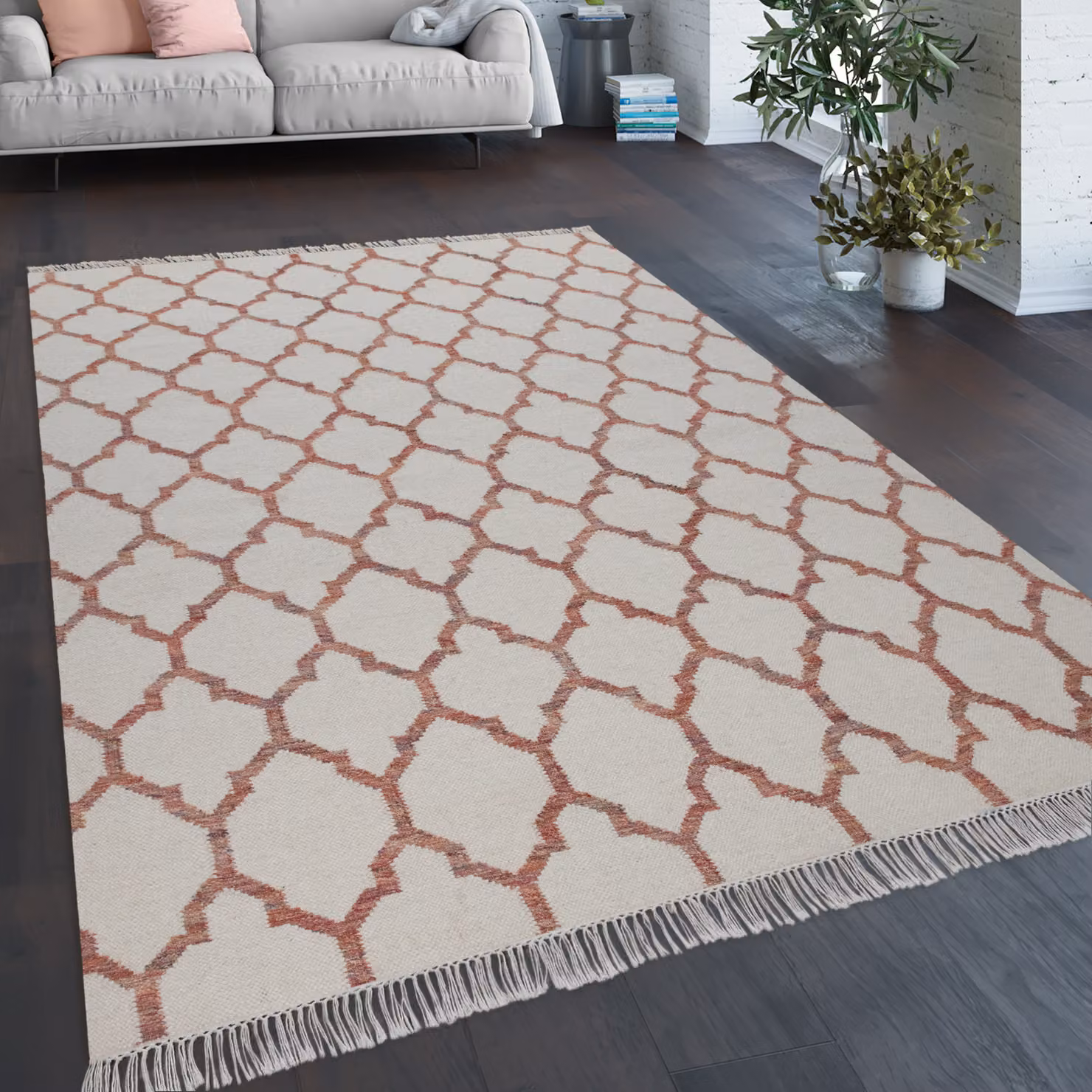 Tappeto Kenolia multicolore in lana e cotone con frange L: 160 cm, P: 230 cm – 3