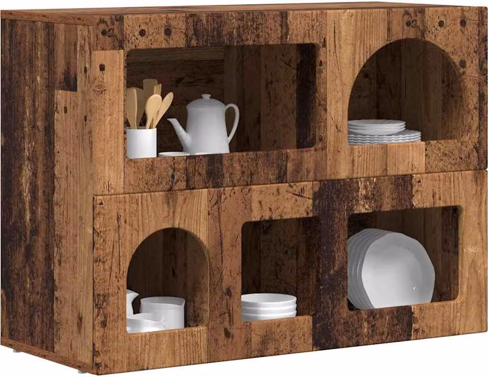 Credenza Legno vecchio 80.5 x 35 x 59 cm Legno multistrato