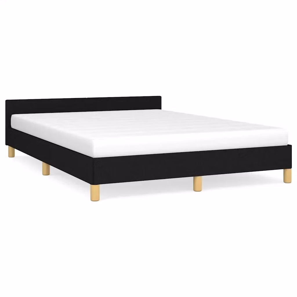 Struttura Letto Design Mania in Tessuto Nero senza Materasso L/P/H: 140 x 190 cm – 2