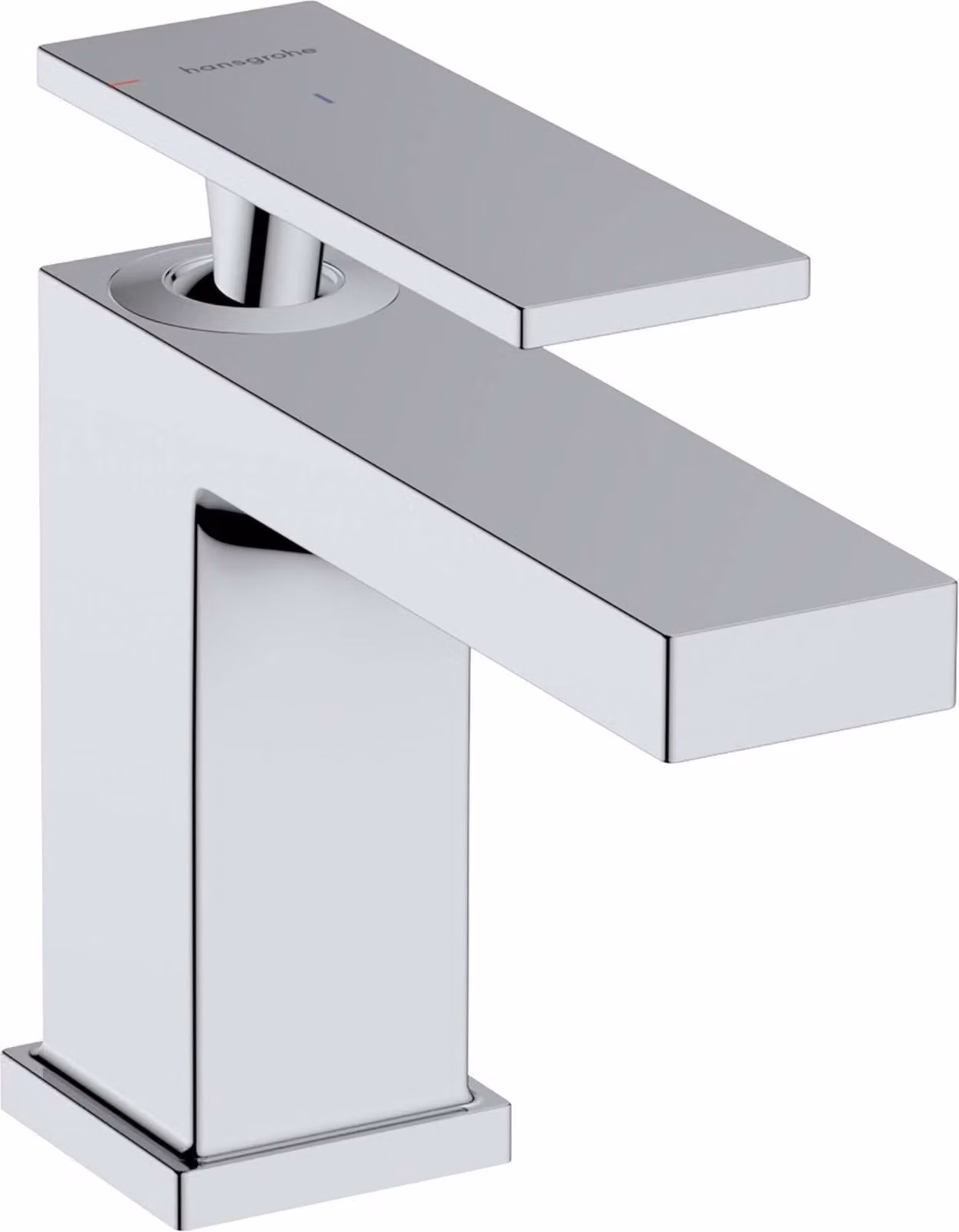 Mitigeur monocommande de lavabo hansgrohe Tecturis E 80, portée 122 mm, sans garniture d'écoulement, EcoSmart+, 73001000, 73001000