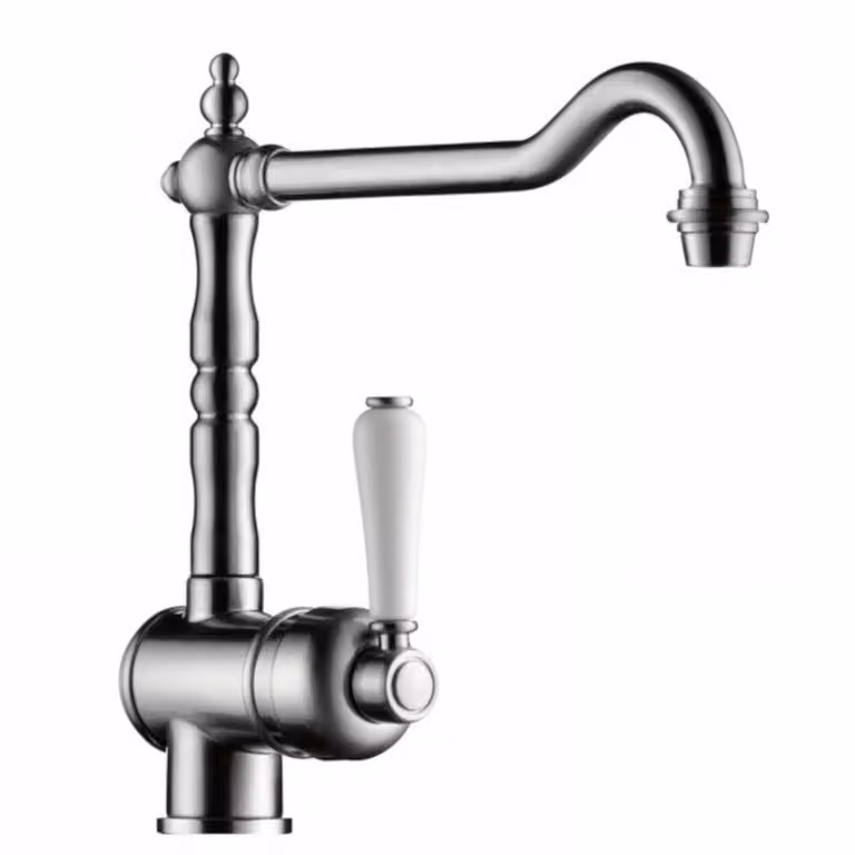 NABER PASSATO 2 ALT SILVER miscelatore monocomando con bocca girevole / Miscelatore da cucina