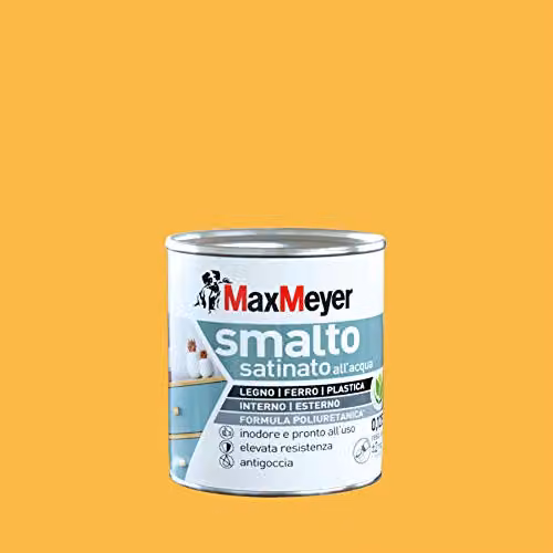 MaxMeyer Smalto Satinato all'acqua Poliuretanico Giallo Estate 0,125 l