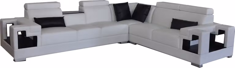 Ledersofa Couch Wohnlandschaft Eck Garnitur Design Modern Sofa L-Form K5001