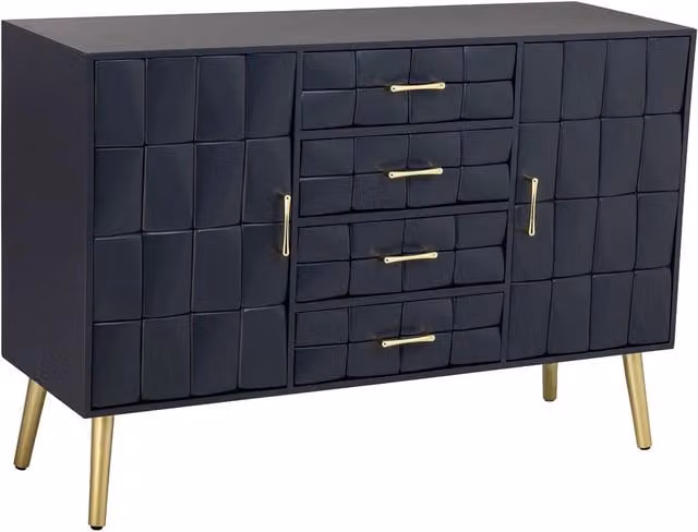 Credenza in legno nero 120x40.5x81h cm