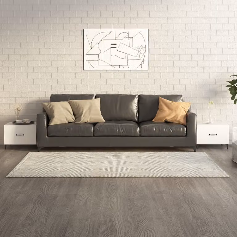 vidaXL Tavolini con gambe in metallo 2 pz. Bianco 50x50x40 cm - Tavolino - Tavoli da caffè - Tavolino - Tavolino da salotto