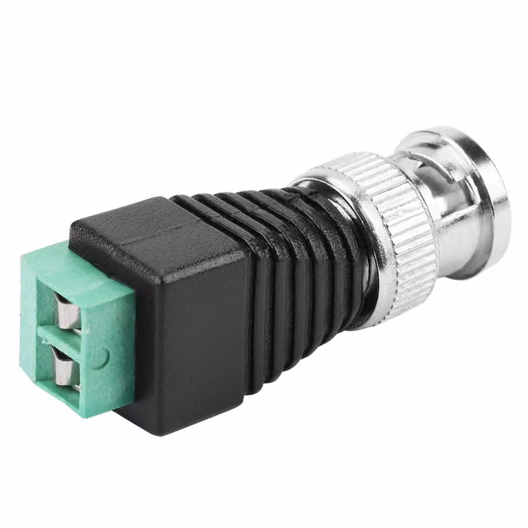 Adattatore BNC maschio, adattatore per telecamera, connettore coassiale, connettore cavo BNC, adattatore terminale