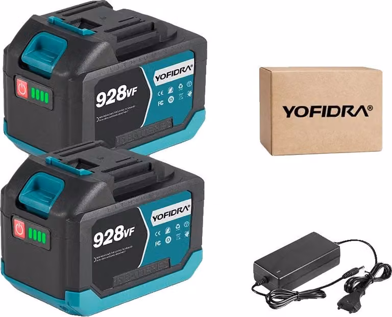 Batteria al litio, capacità 22500mAh, compatibile con gli elettroutensili, caricatore 2x928VF-1, 18V-b