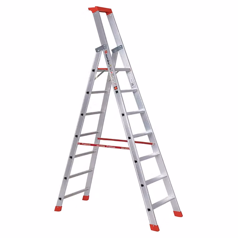 Scala a pioli in alluminio con ponte di sicurezza a 7 gradini 3257707