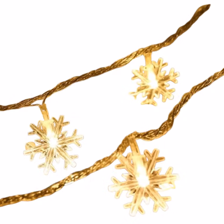 Luce LED natalizia - Fiocchi di neve, decorazione natalizia, luci a fiocco di neve, 8 modalità di illuminazione con timer, catene luminose, 1,8 m - LEDFLAKES