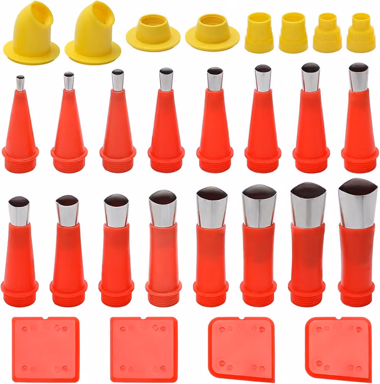 Set di accessori per rubinetto da cucina, in acciaio inossidabile, composto da 28 pezzi, realizzati in silicone e gomma, adatti per cucina e bagno