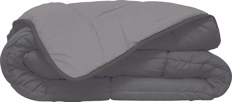 HUDSON Piumino leggero in microfibra 200 g/m² 240 x 260 cm Acciaio e Argento