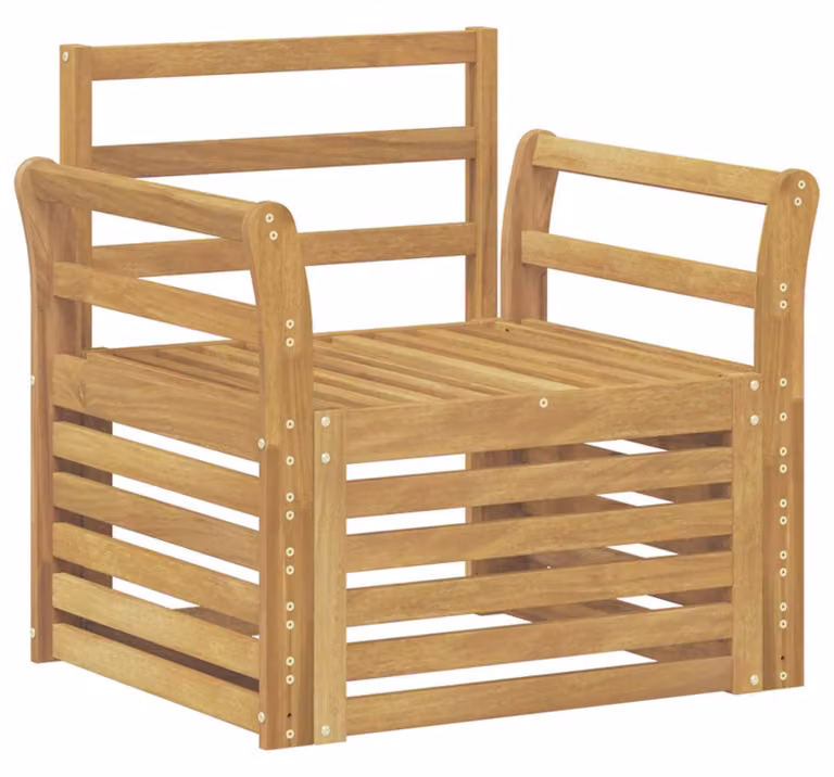 Set di divani da esterno, legno di acacia massello, colore bianco
