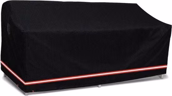 Copertura per Divano da Giardino 3-4 Posti, Copertura per Panchina da Giardino, Impermeabile, 236 x 102 x 89 cm, Nero