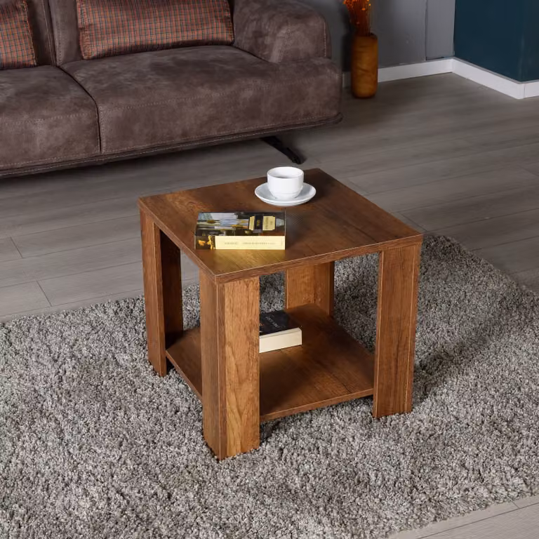 Skye Decor, Shp-550-Oo-1, tavolino da salotto, noce Oslo, pannelli truciolari rivestiti al 100% in melamina, 50 x 50 x 48 cm