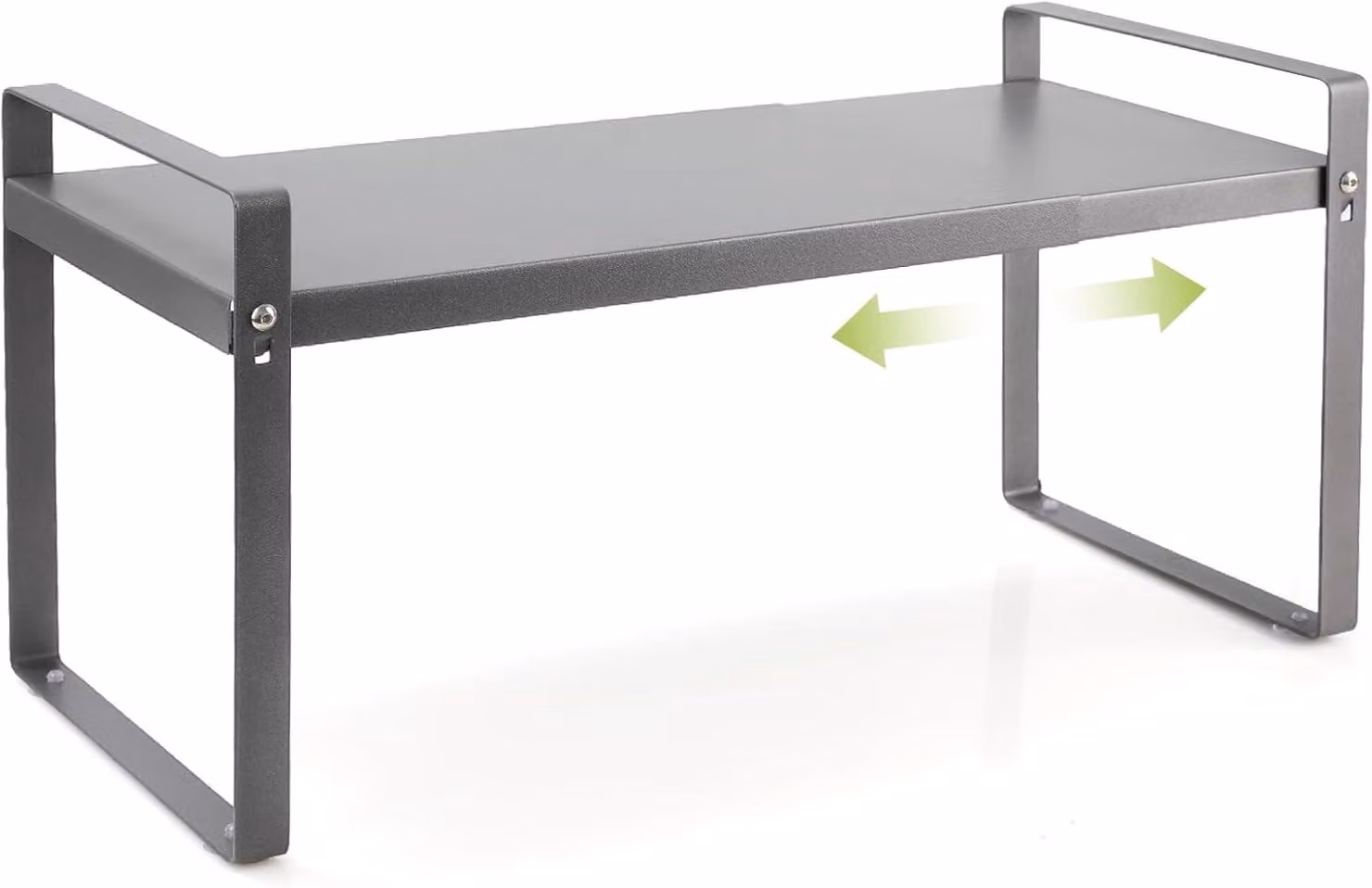 Ripiano estraibile per armadio, da 37 a 63 cm, 2 livelli, in metallo, grigio, per cucina