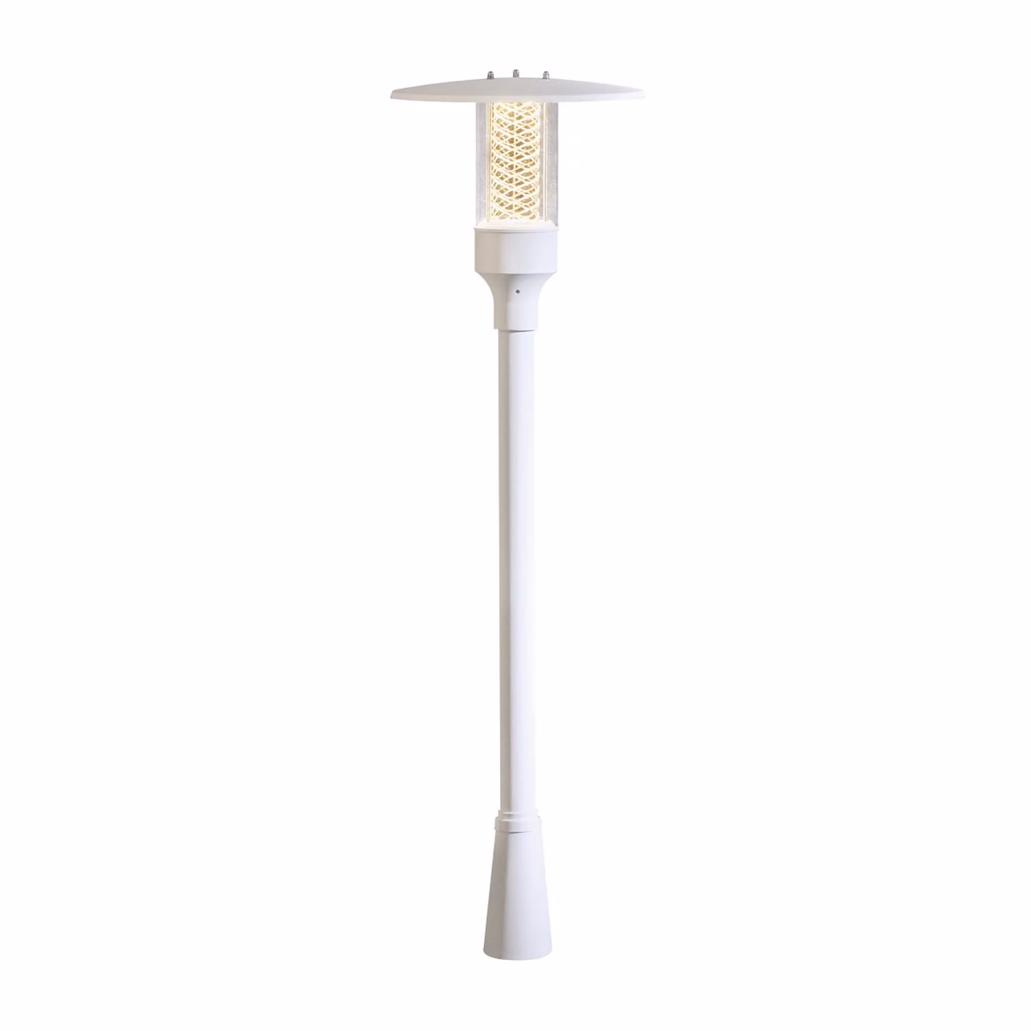 Konstsmide Nova Lampada da vialetto in alluminio verniciato bianco con vetro acrilico trasparente