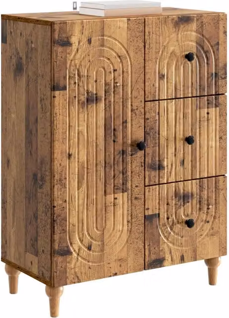Credenza Buffet Madia Design In in Legno Ingegnerizzato Marrone, L: 66 cm, P: 34,5 cm, H: 90 cm