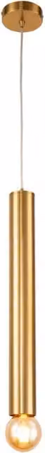Lampada a sospensione Candellux Austin in ottone color oro con design cilindrico e altezza regolabile, attacco E27